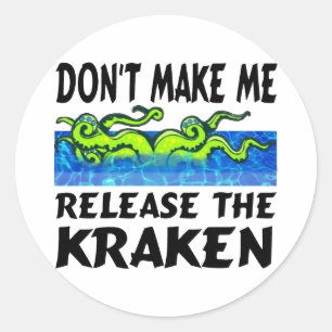 Sticker Rond Kraken libère le kraken