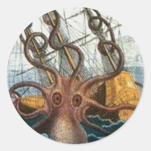 Sticker Rond Kraken par Pierre Denys de Montfort, 1801