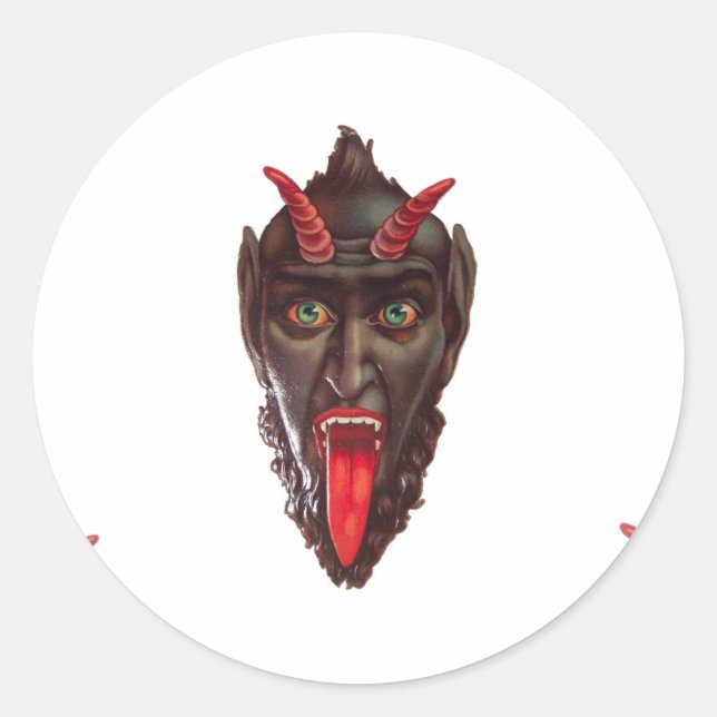 Sticker Rond krampus vintage (Devant)