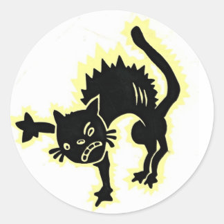 Sticker Rond Krazy Kat