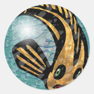 Sticker Rond Krazy Koi (Stickers Rond)