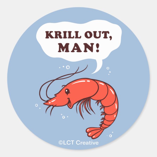 Sticker Rond Krill Out Man (Devant)