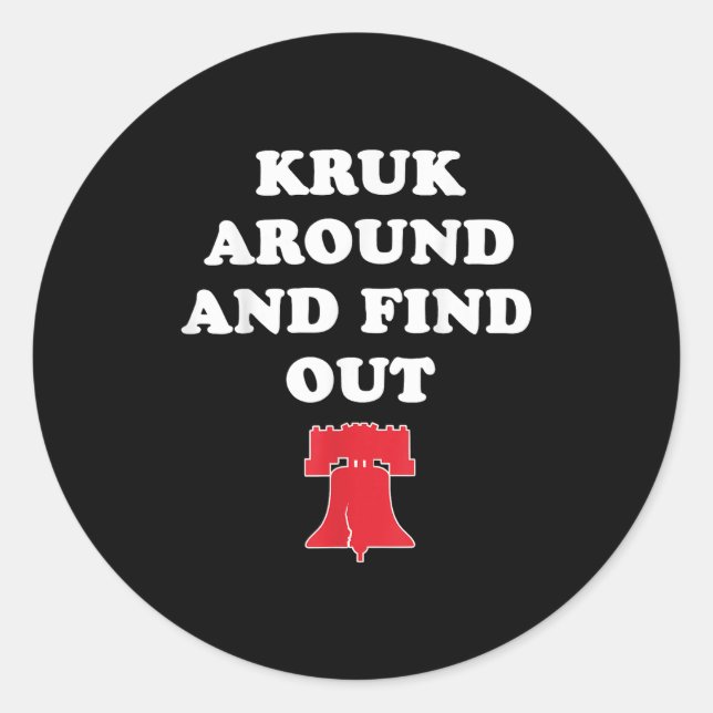 Sticker Rond Kruk Autour Et Découvrez (Devant)