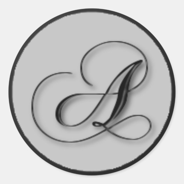Sticker Rond KRW - A - Sceau monogramme (Devant)