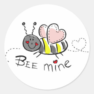 Sticker Rond KRW Cute Bee Mine Valentine
