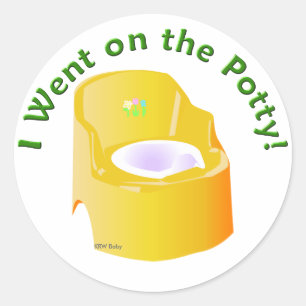 Sticker Rond KRW Jaune Je suis allé sur la récompense de l'entr