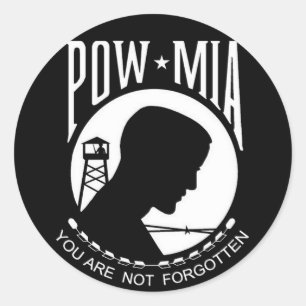 Sticker Rond KRW POW-MIA Vous N'Êtes Pas Oublié