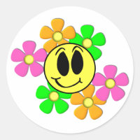 KRW Retro Smile Face et Neon Flowers