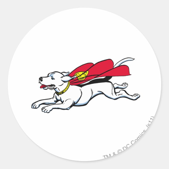 Sticker Rond Krypto le chien (Devant)