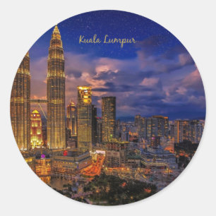 Sticker Rond Kuala Lumpur skyline