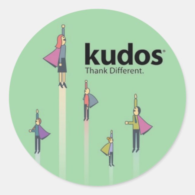 Sticker Rond Kudos® Superhero (Devant)