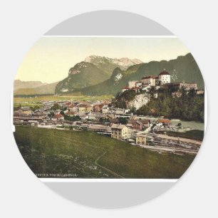 Sticker Rond Kufstein, Tyrol, Austro-Hongrie magnifique Photoc