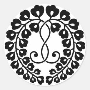 Sticker Rond Kujo wisteria