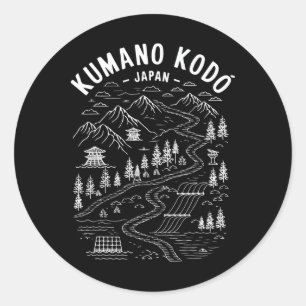 Sticker Rond Kumano Kodo Japon Vintage