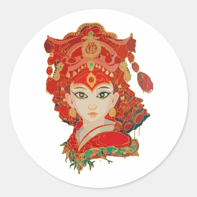 Sticker Rond Kumari (homonymie) (Devant)