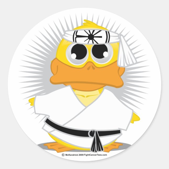 Sticker Rond Kung Fu Duck (Devant)