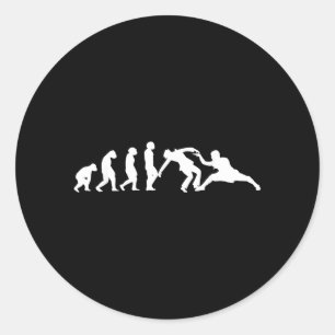 Sticker Rond Kung Fu Judo Judoka Taekwondo Ju-Jutsu Karaté