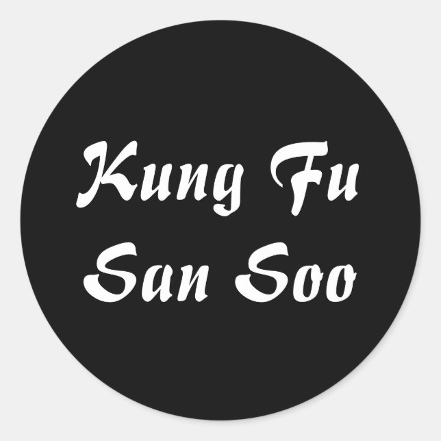 Sticker Rond Kung Fu San Soo (Devant)