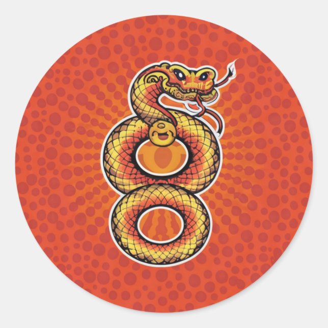 STICKER ROND KUNG HEI FAT CHOI – LE SERPENT (Devant)