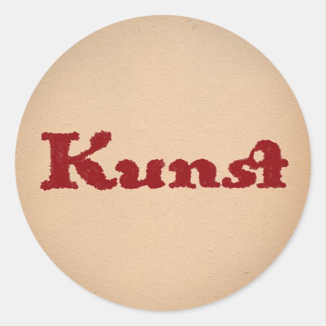 Sticker Rond Kunst en rouge (Devant)
