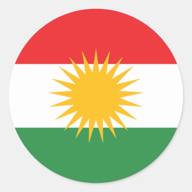 Sticker Rond kurdistan (Devant)