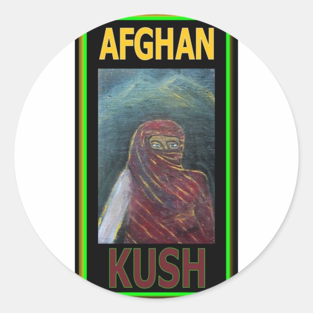 STICKER ROND KUSH AFGHAN (Devant)
