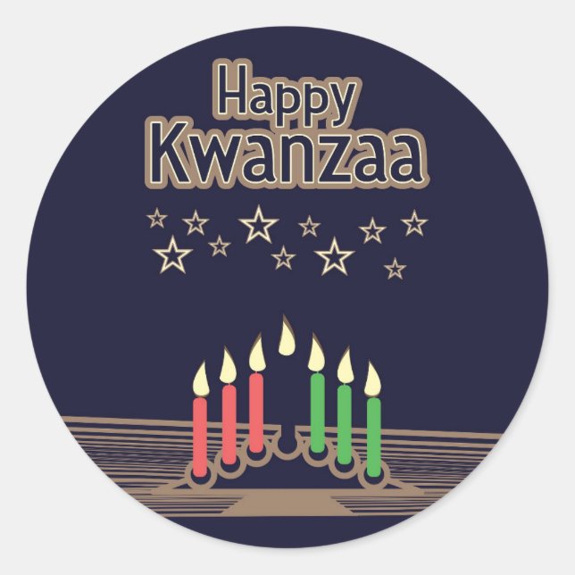 Sticker Rond Kwanzaa (Devant)