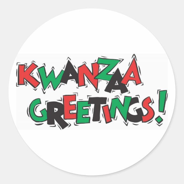 Sticker Rond Kwanzaa (Devant)