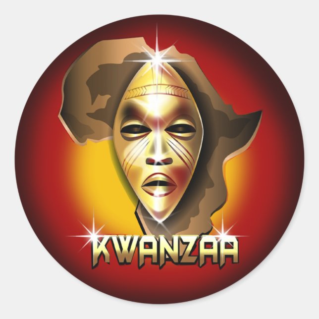 Sticker Rond Kwanzaa (Devant)