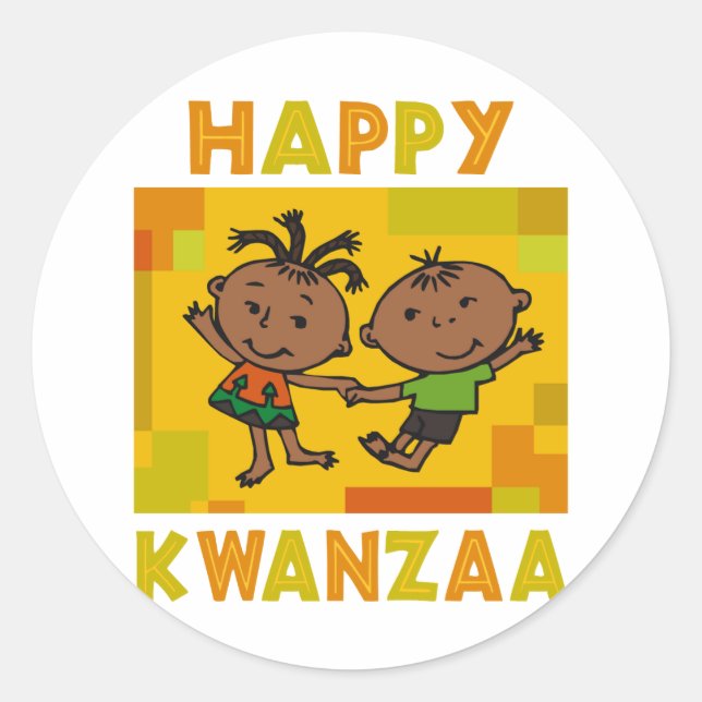 Sticker Rond Kwanzaa heureux (Devant)