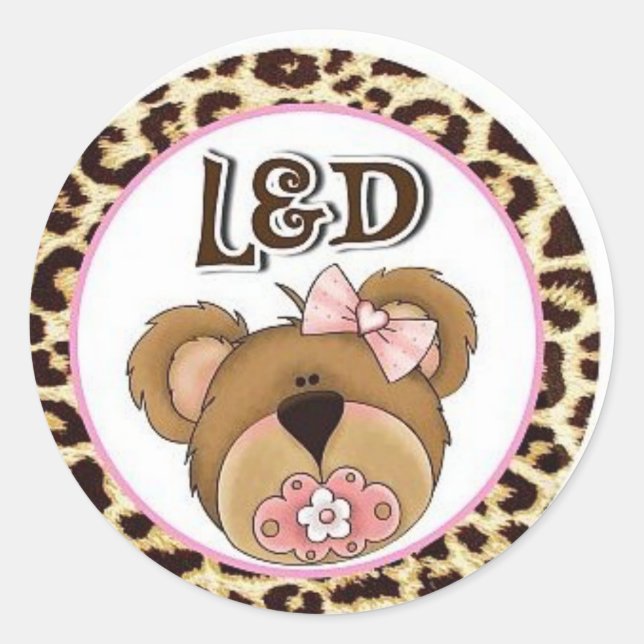 Sticker Rond l & d infirmière - main-d'oeuvre et prestation (Devant)