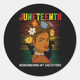 Sticker Rond La 18ème Femme Noire Se Souvient De Mes Ancêtres G