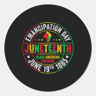 Sticker Rond La 19ème histoire noire célèbre la liberté noire