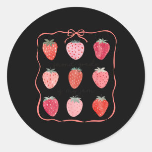 Sticker Rond La 2e année est mon truc Sac à dos fraise 2e année