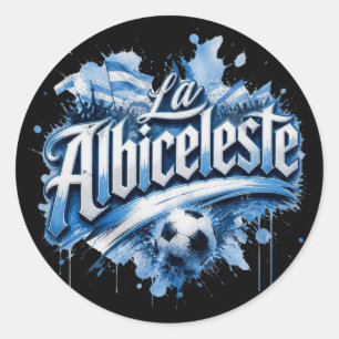 Sticker Rond La Albiceleste - surnom de l'équipe nationale d'Ar