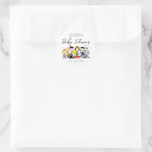 Sticker Rond La Bande D'Arachides | BABY SHOWER (Sac)