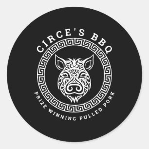 Sticker Rond La Bbq de Circé Drôle de mythologie grecque