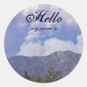 Sticker Rond La beauté de la nature, Bonjour, mon nom est