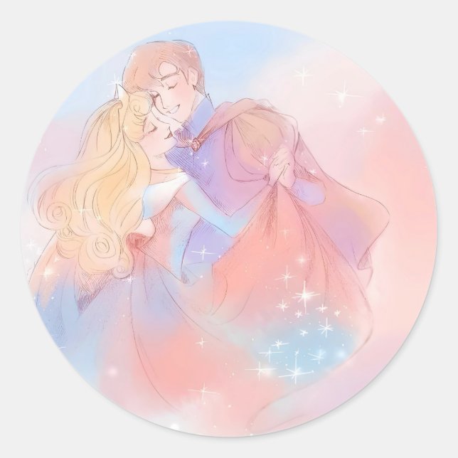 Sticker Rond La belle au bois dormant  (Devant)