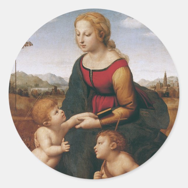 Sticker Rond La Belle Jardinière de Raphaël (Devant)