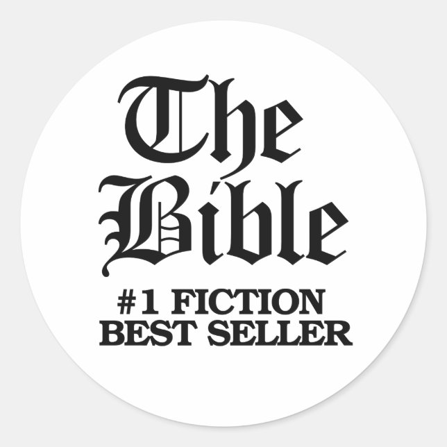 Sticker Rond La Bible : #1 Fiction Meilleur Vendeur (Devant)