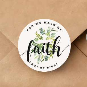 Sticker Rond La Bible Verse De La Croix Religieuse