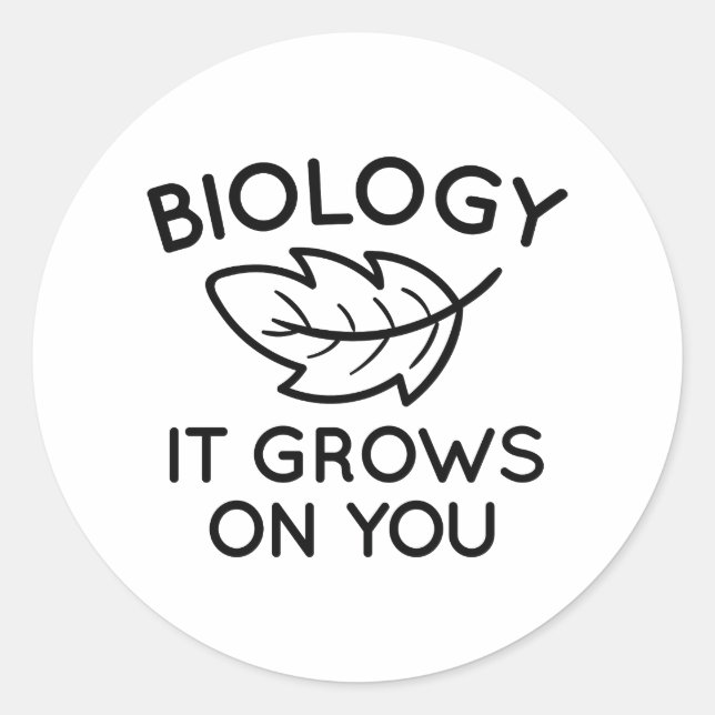 Sticker Rond La Biologie, Ça Passe Sur Vous (Devant)