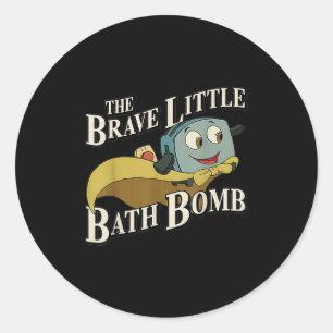 Sticker Rond La Bombe de Bain Peureuse