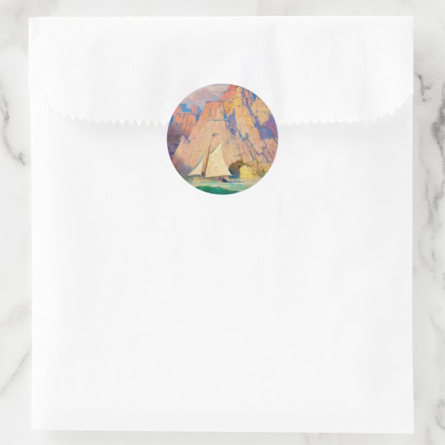 Sticker Rond La bonaventure de Newell Convers Wyeth (Sac)