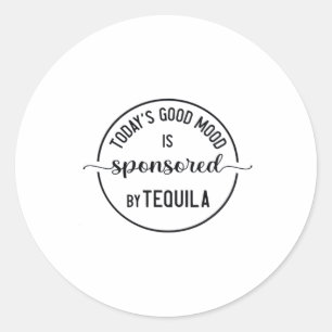 Sticker Rond La bonne humeur d'aujourd'hui est sponsorisée Funn