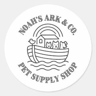 Sticker Rond La boutique d'accessoires pour animaux de compagni