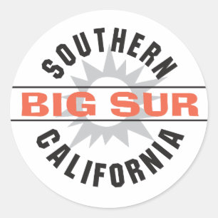 Sticker Rond La Californie du sud - grand Sur