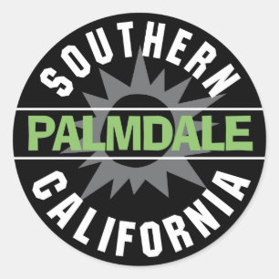 Sticker Rond La Californie du sud - Palmdale