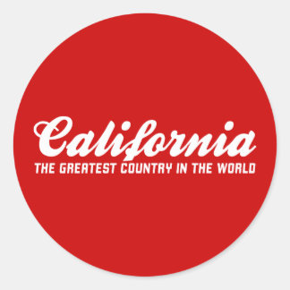 Sticker Rond la californie est le plus grand pays du monde